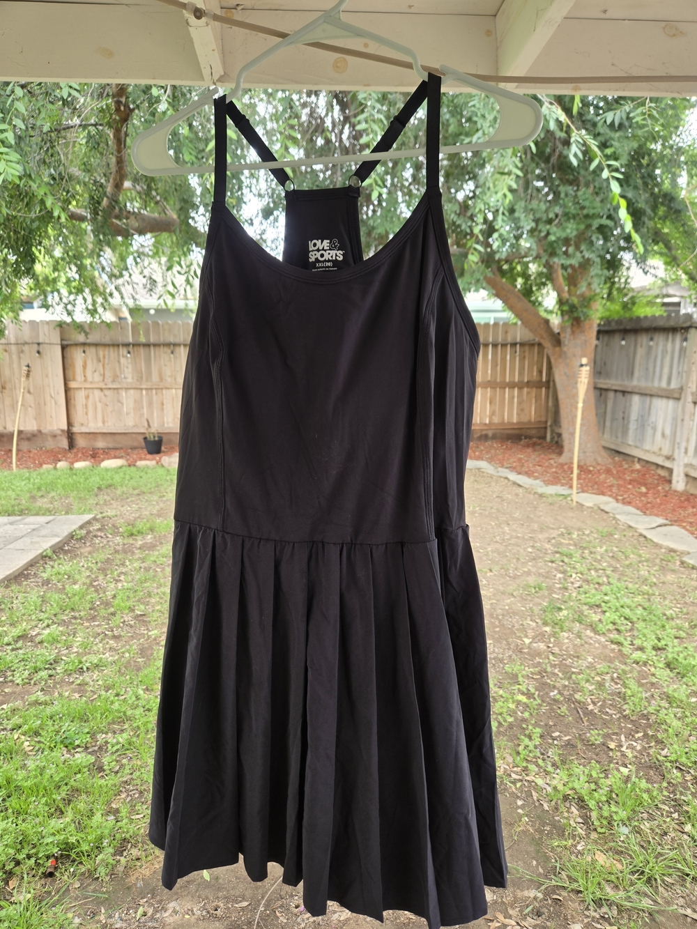 Black Strappy Fit-and-Flare Dress